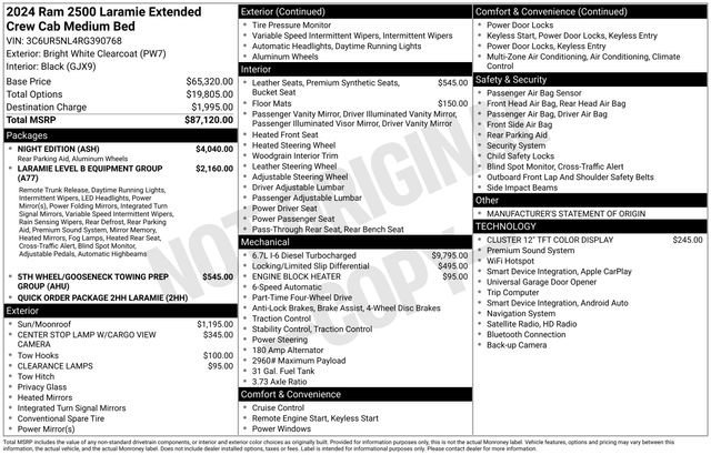 ram ram 2500 pickup 2024 3C6UR5NL4RG390768 image ram ram 2500 pickup 2024 3C6UR5NL4RG390768 image